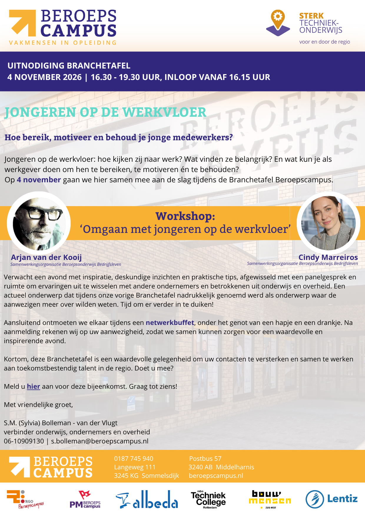 Uitnodiging Branchetafel 4 november 2026